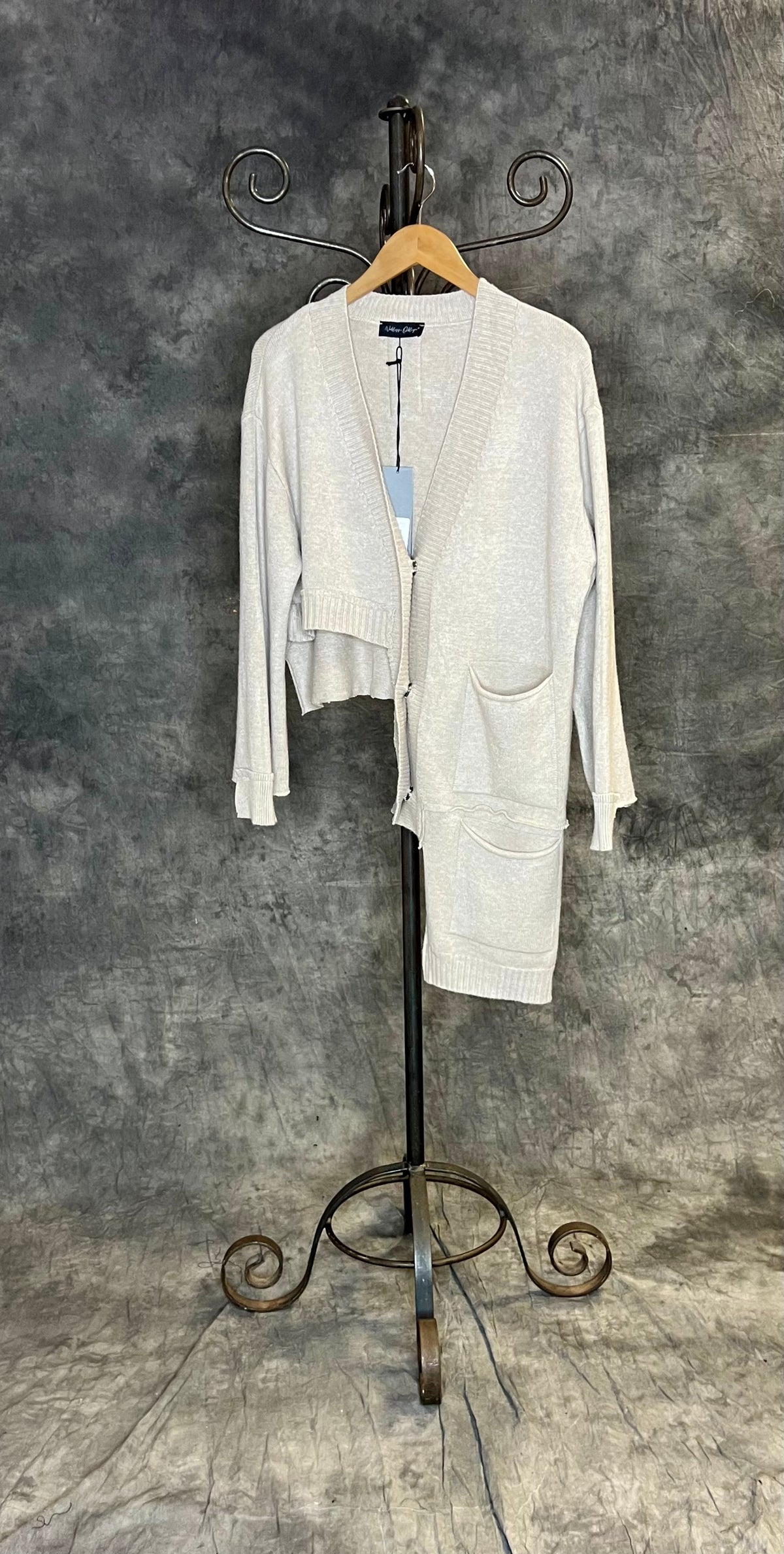 Provocation A-Symmetric Hem Knit Cardigan (colour options available)