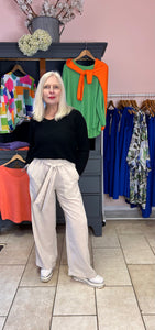 Out Of Xile Natural Wide Leg Trousers