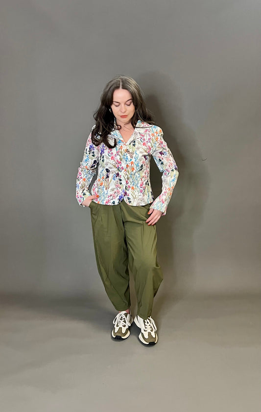 Out of Xile Fitted Jacket in Florals