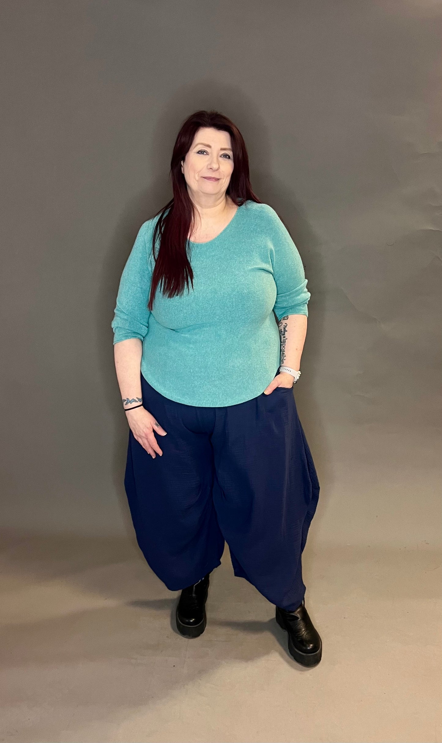 Made In Italy Basic Round Neck Knits (colour options available)