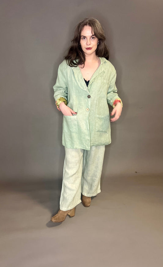 Belle & Bracken Over-Sized Blazer in Duck Egg