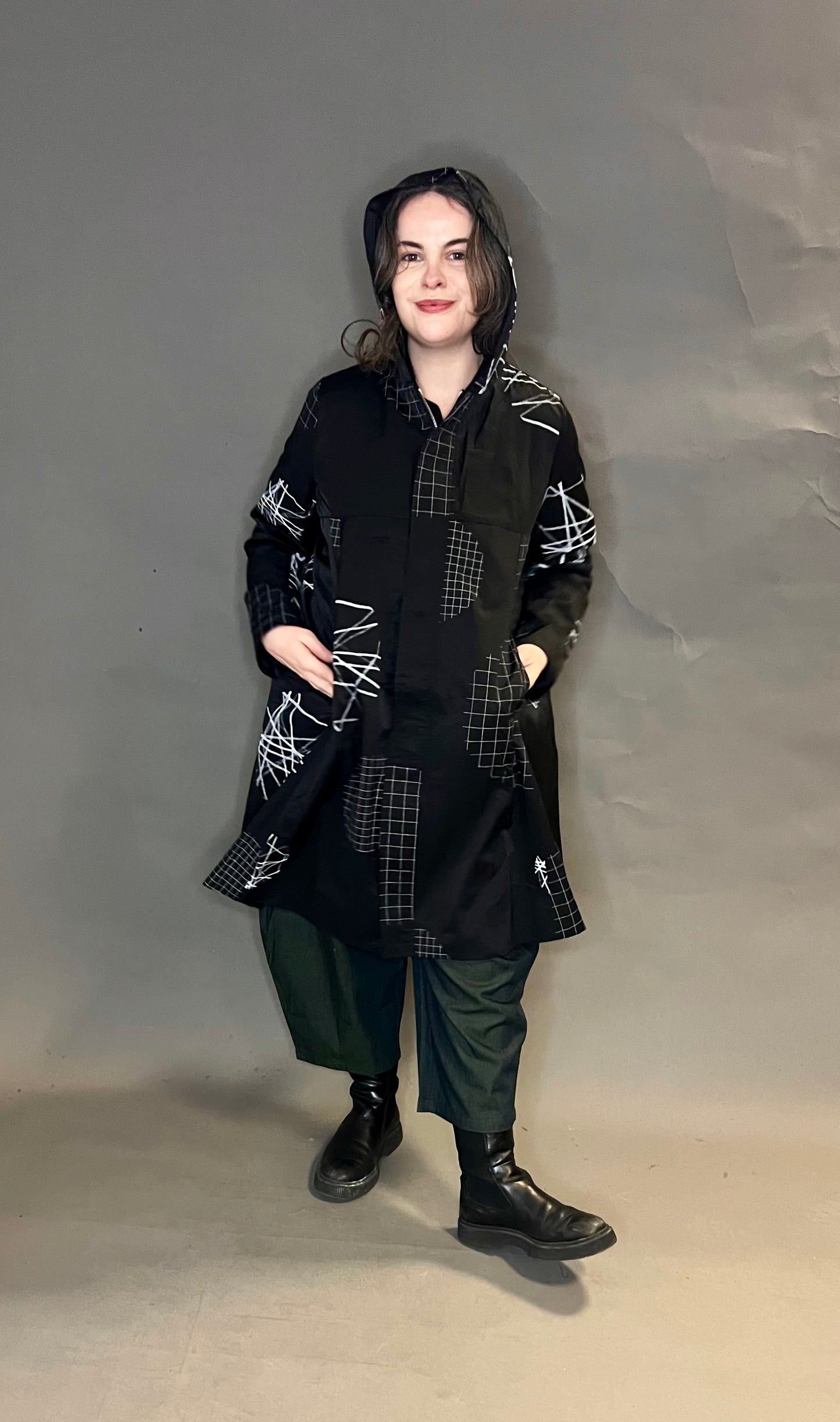 Bella Blue A-Line Jacket with Hood