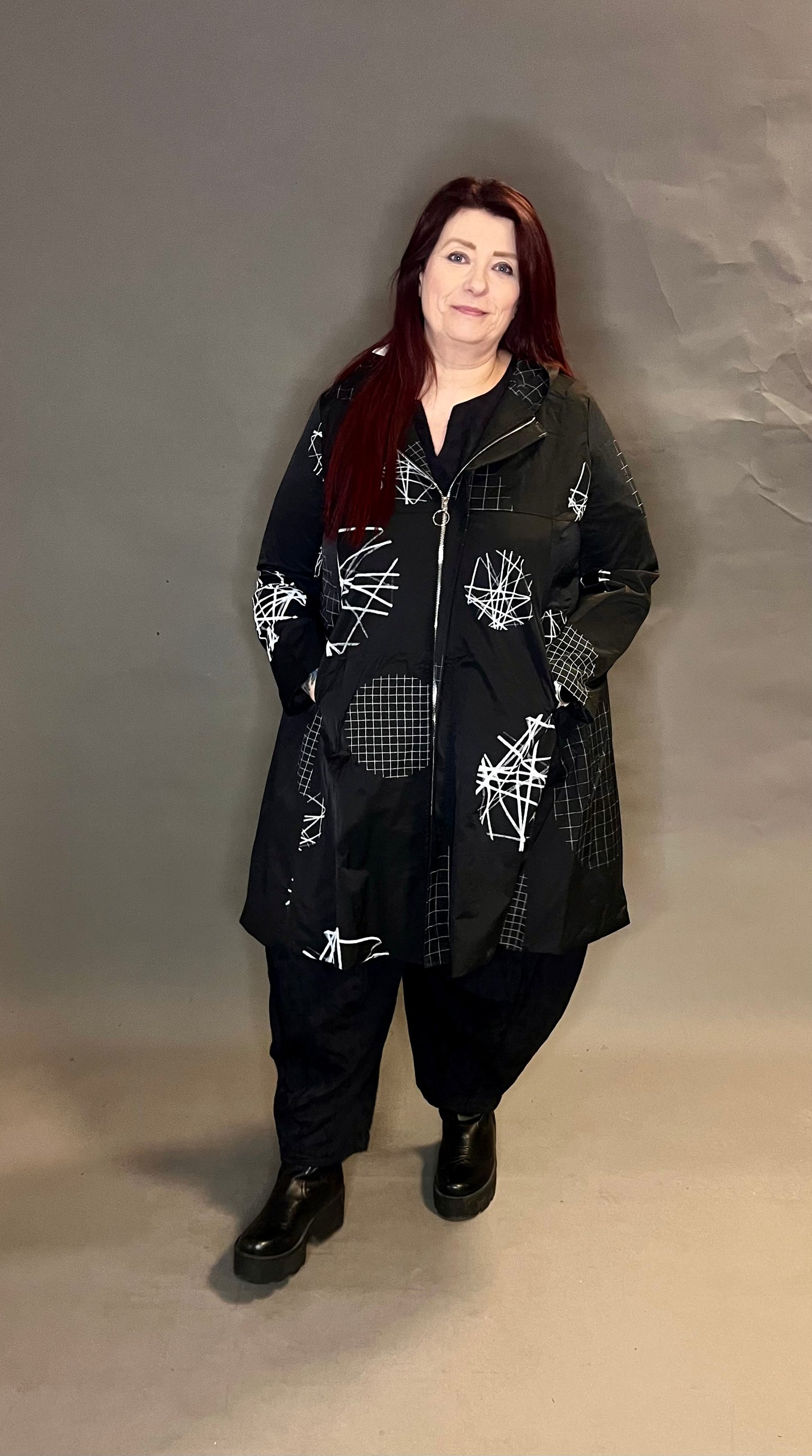 Bella Blue A-Line Jacket with Hood