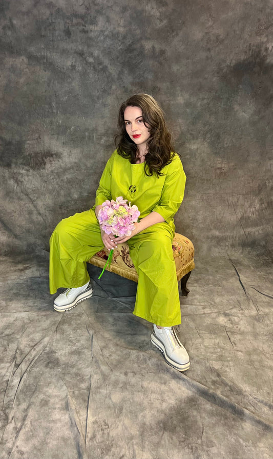 ID Clothing Straight Leg Ruched Detail Trouser (colour options available)