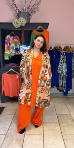 Out Of Xile Orange Chiffon Kimono