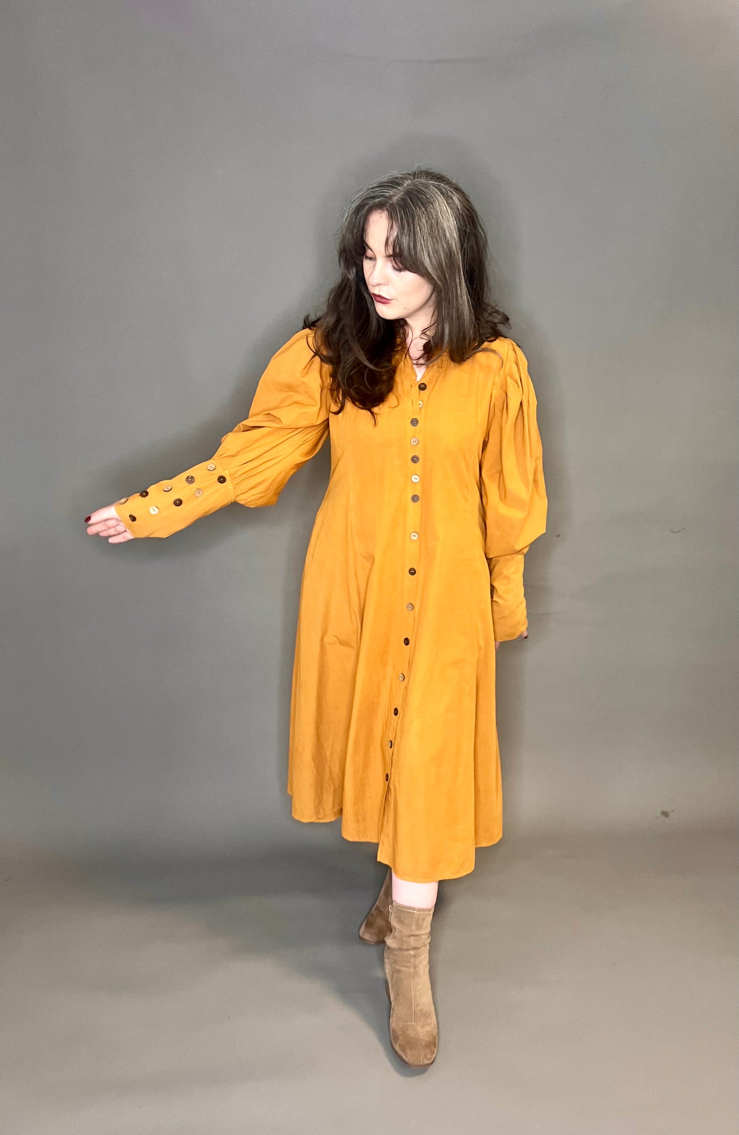 Belle & Bracken ‘Laura’ Dress in Old Gold