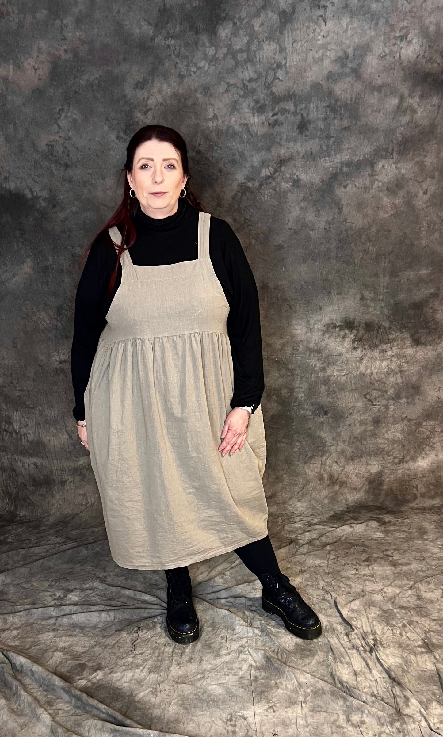 Made In Italy Pinafore with Pockets (colour options available)