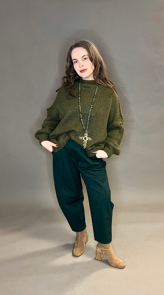 Crazy Girl Sparkly Cross Necklace