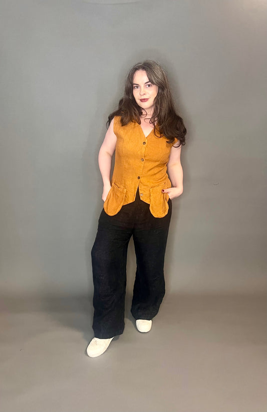 Belle & Bracken Waistcoat in Old Gold