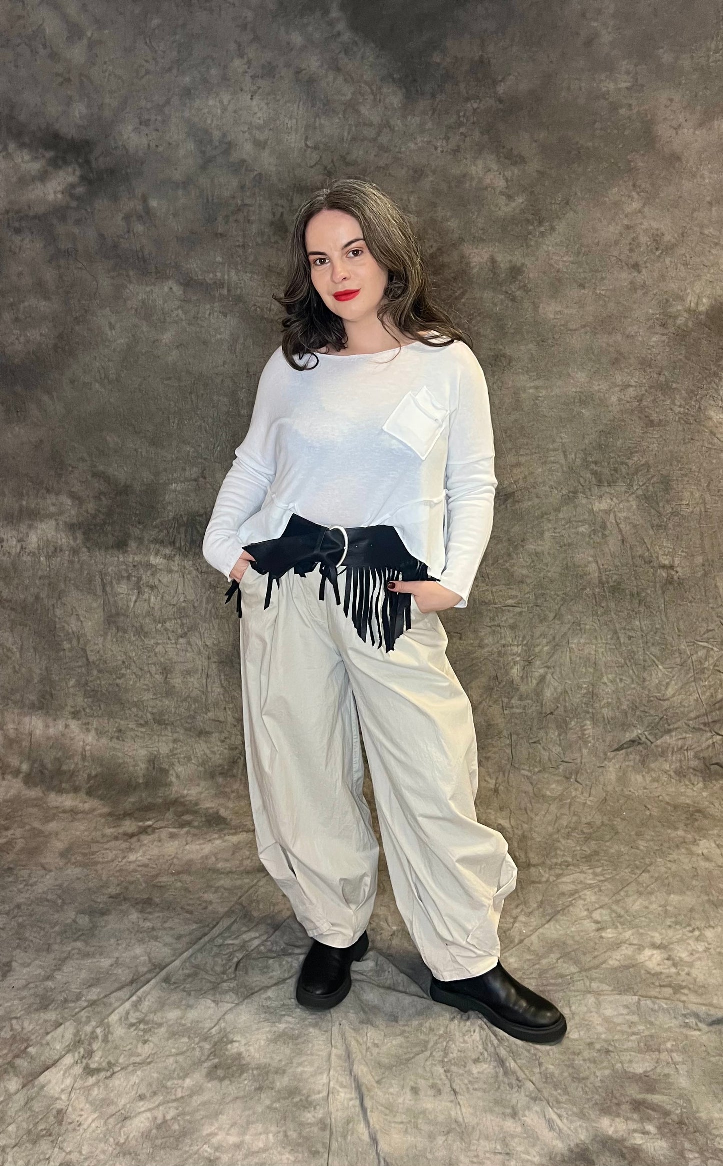 Provocation Leather Fringed Belt