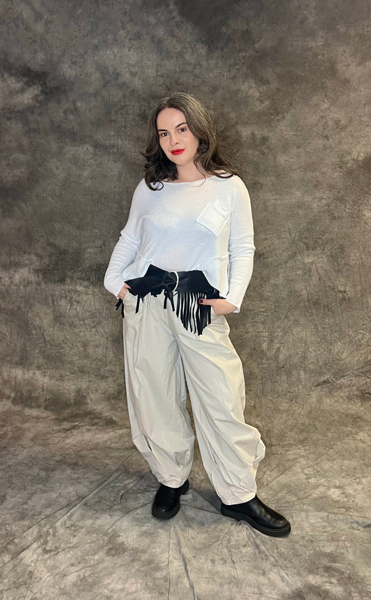 Provocation Leather Fringed Belt