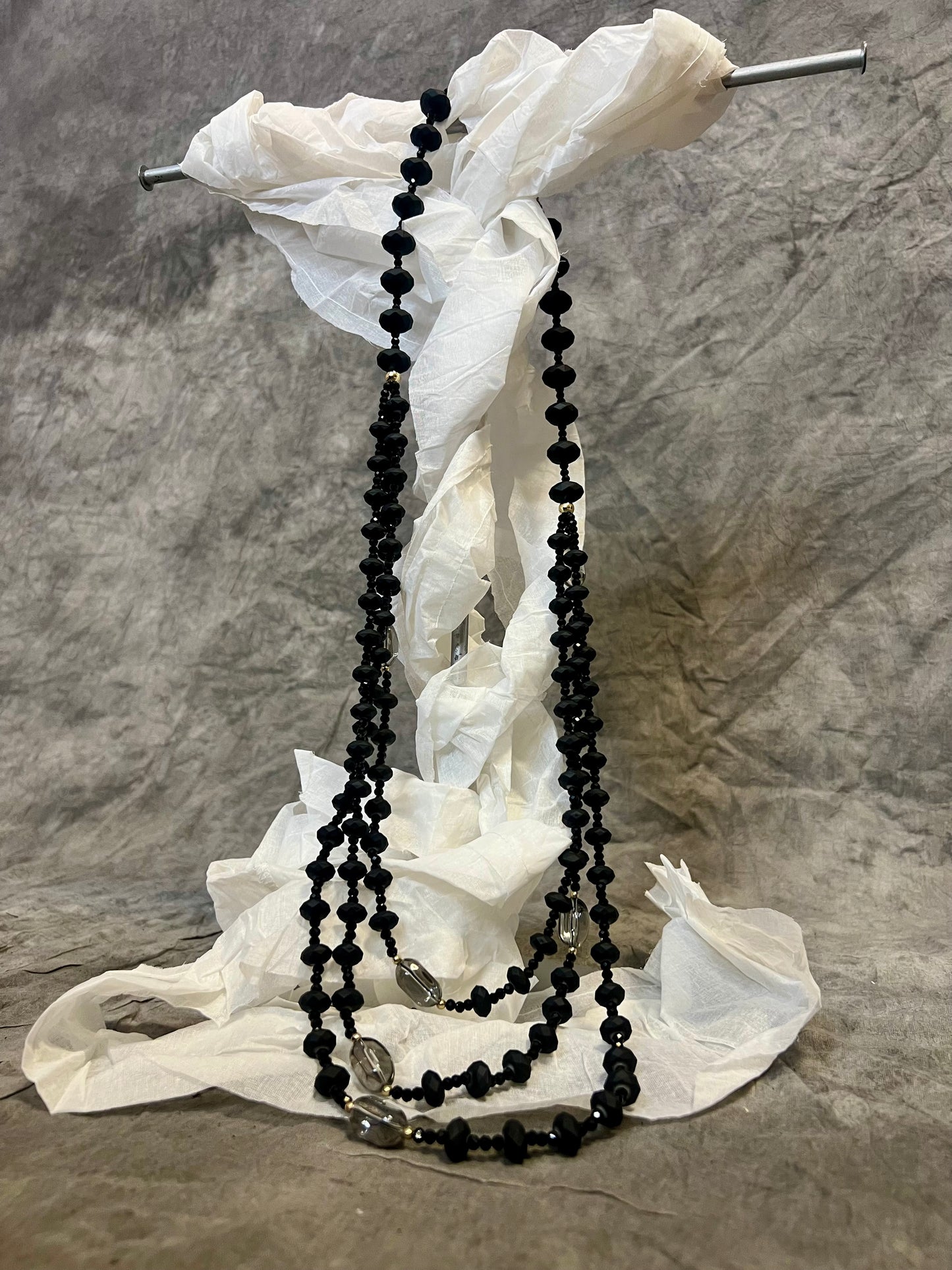 Provocation Black Beaded Layer Necklace