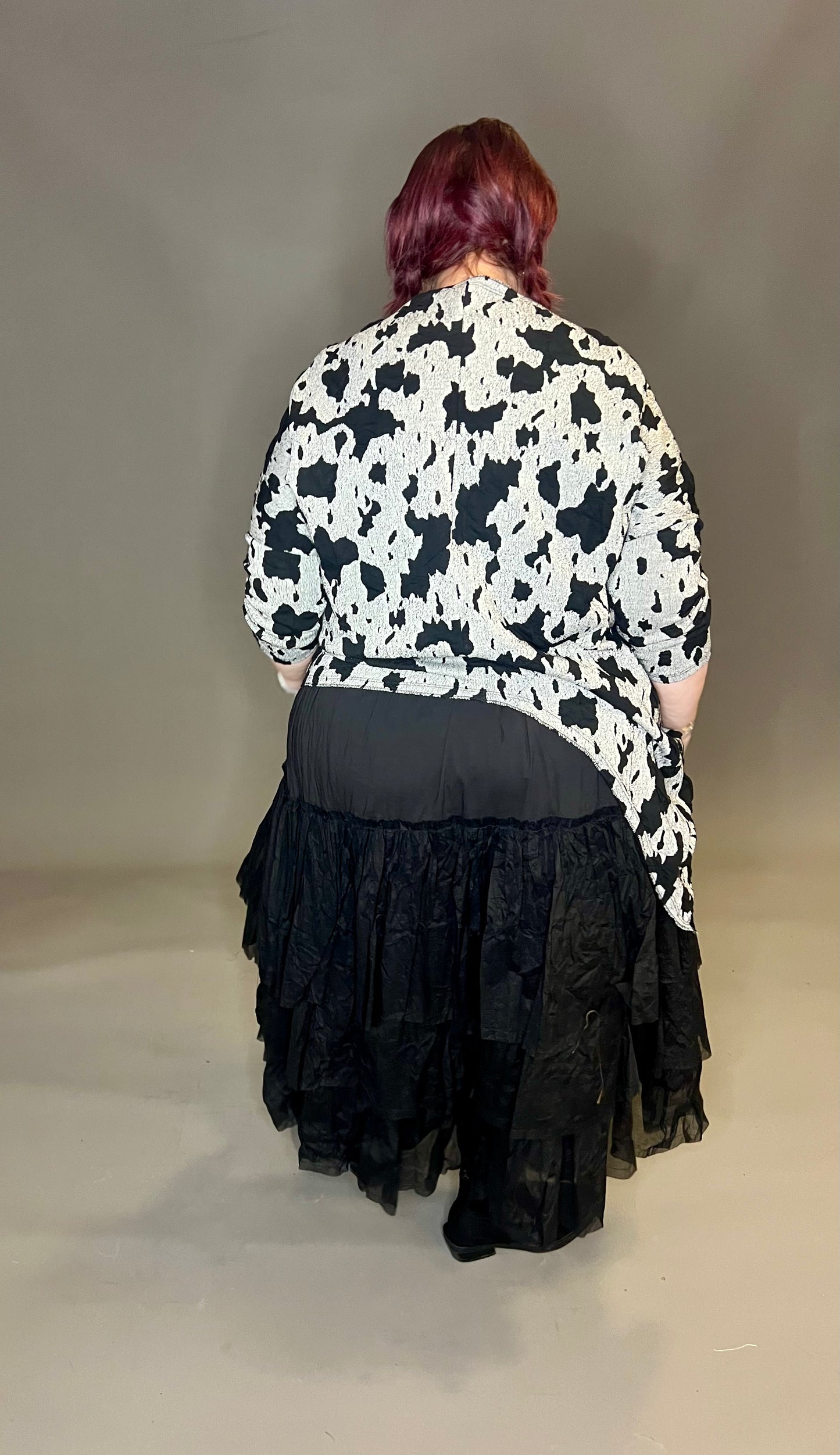ID Clothing A-Symmetric Patterned Top