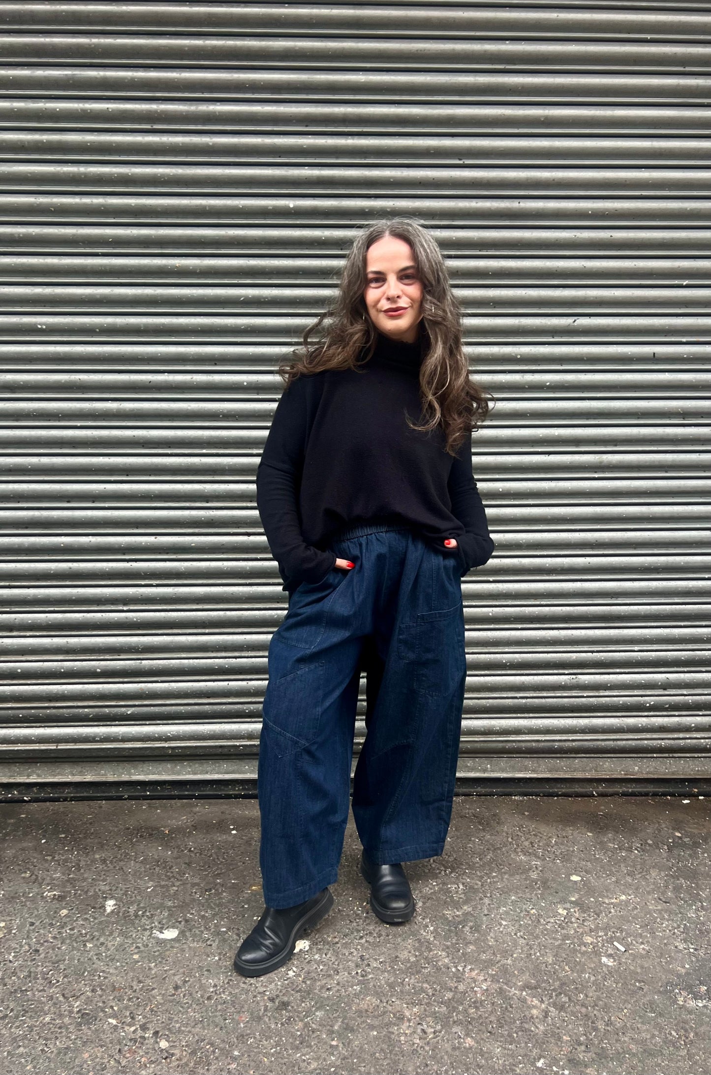 Bella Blue Wide Leg Barrel Denims