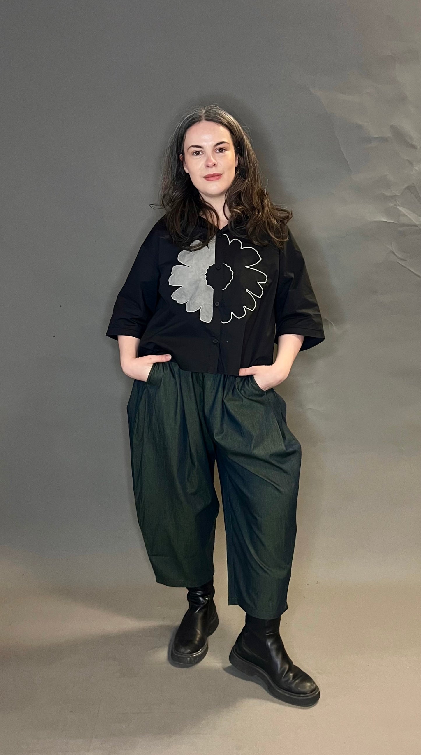 Bella Blue Green Sheen Jeans