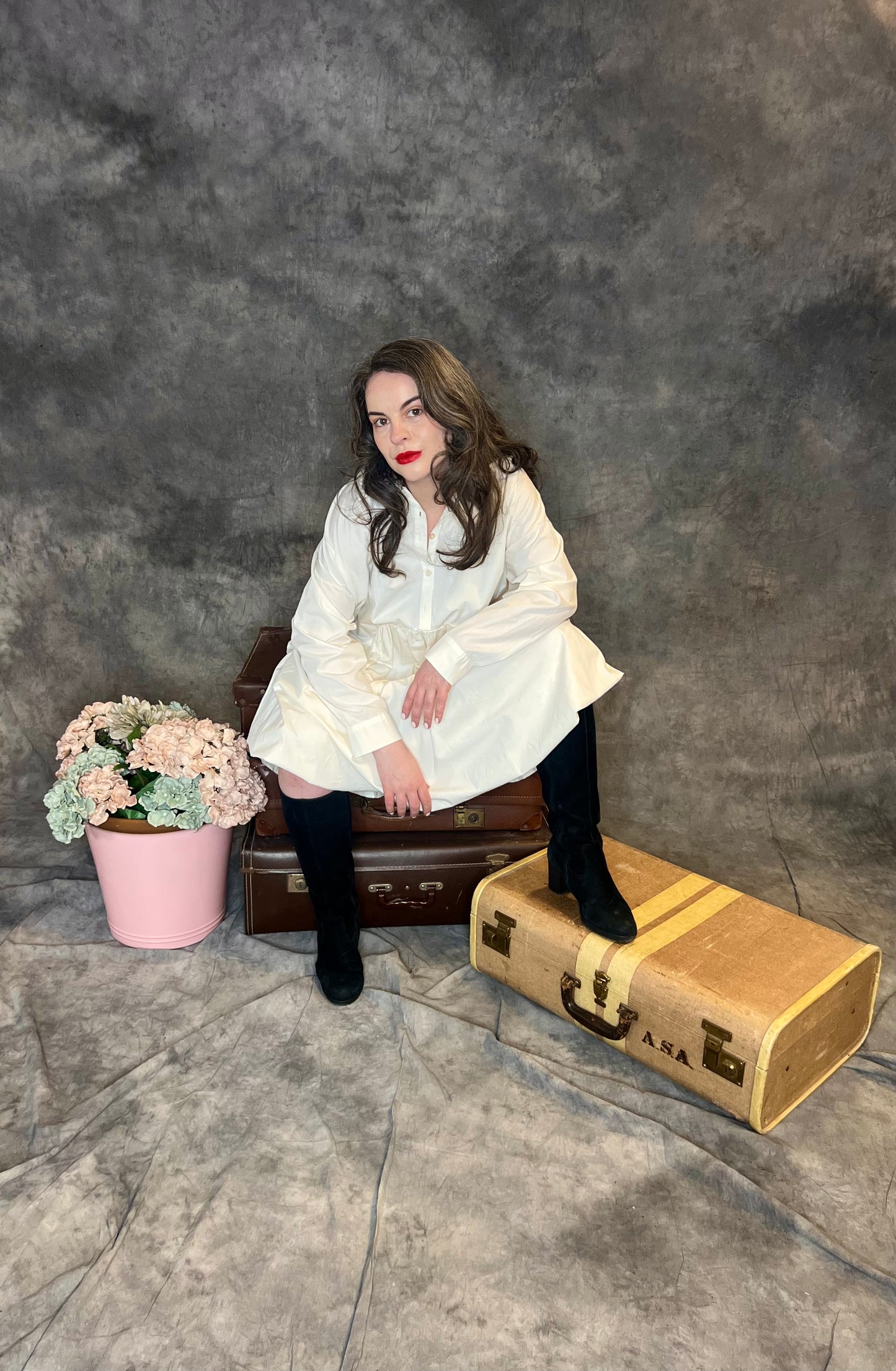 ID Clothing Balloon Hem Tunic Dress