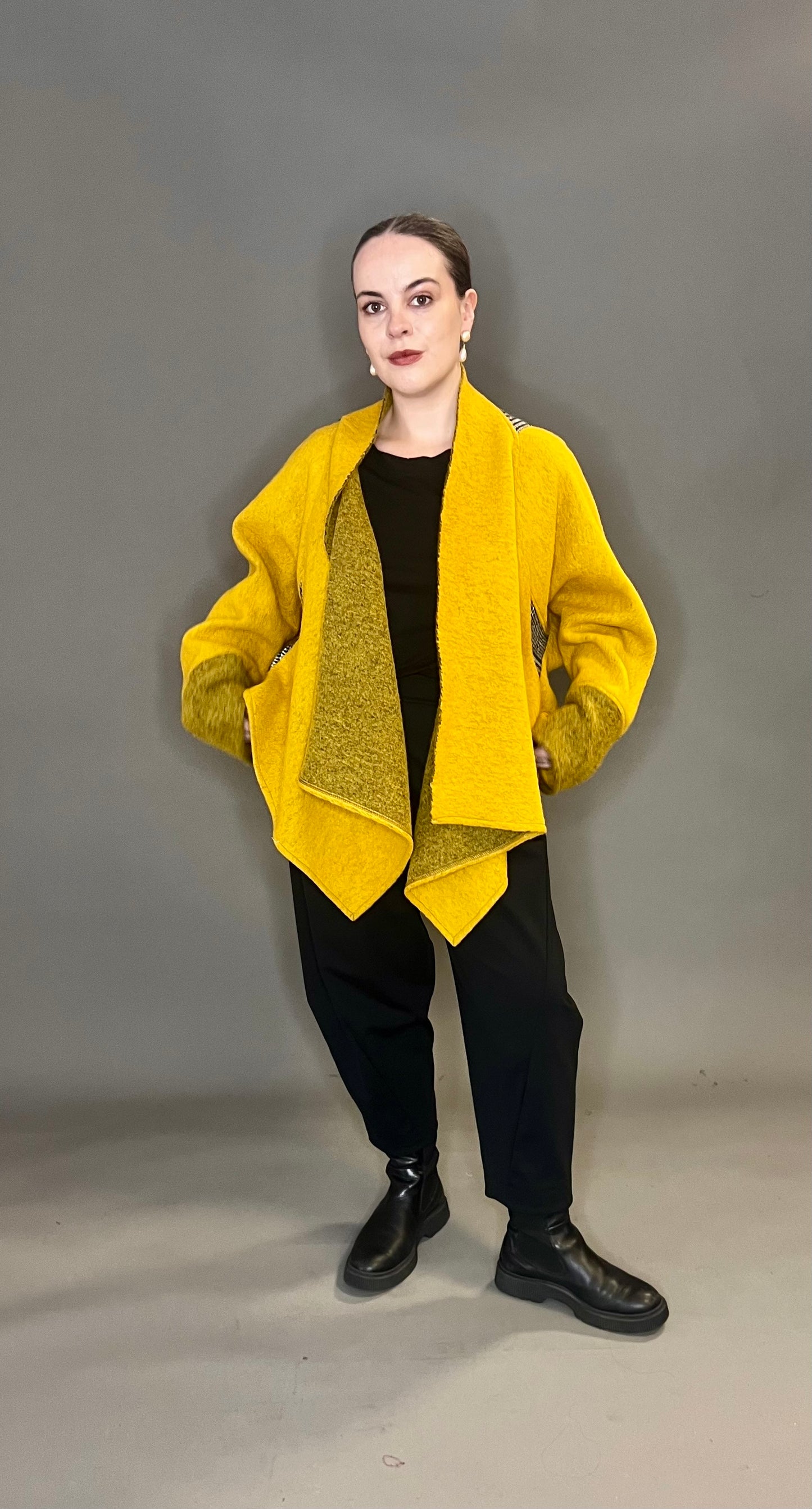 Terry Macey Tokyo Jacket in Mustard Wool