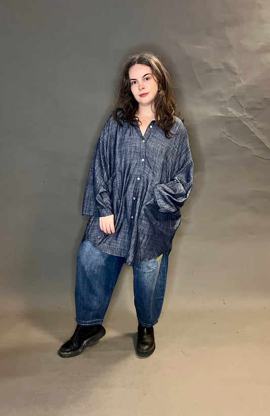 Bella Blue Oversized Denim Shirt