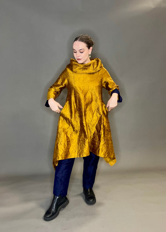 Terry Macey Paris Tunic in Gold Silk