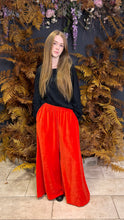 Load image into Gallery viewer, Belle + Bracken Fire Velvet Trousers