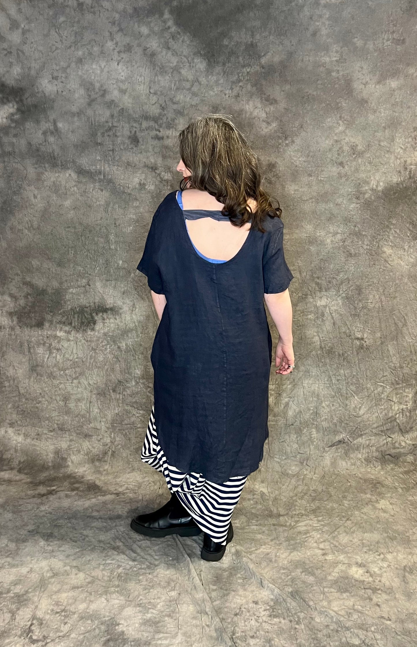 Provocation High/Low Linen Tunic with Back Detail (colour options available)