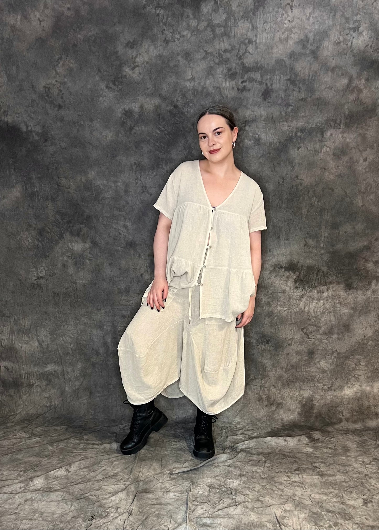 Made In Italy Drop Crotch Trousers (colour options available)