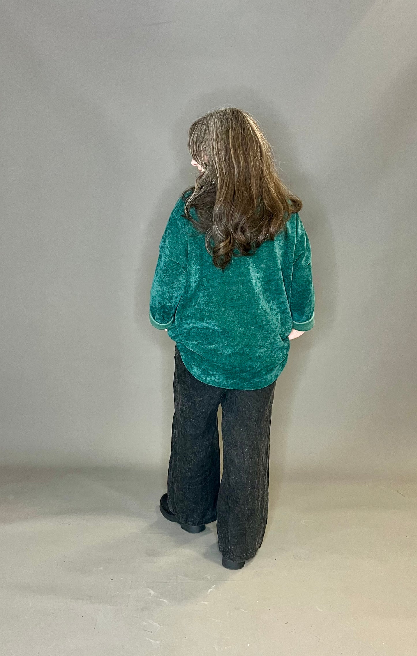 Made in Italy Velour Basic Tops (colour options available)